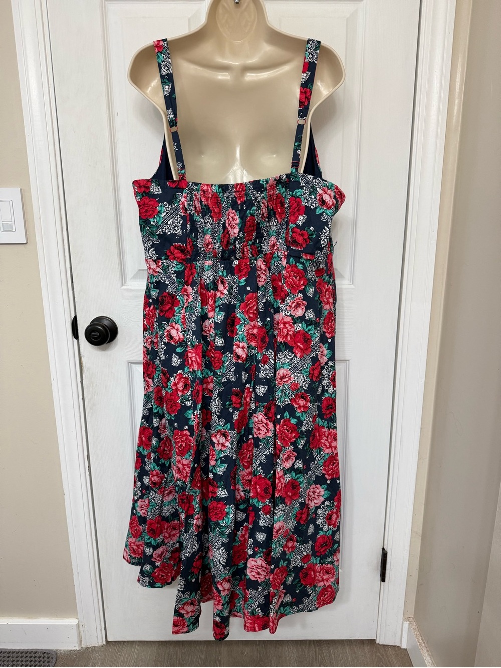 NWT Torrid Retro Chic Floral Poplin Fit & Flare Midi Dress 3X - Picture 5 of 14